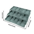 thumbnail image 1 of Expandable Foldable Cosmetic Organizer - 2/3-Tier Jewelry Storage Box with Adjustable Compartments, 16.2in Vanity Tray for Makeup & Accessories (Gray)​, 1 of 6