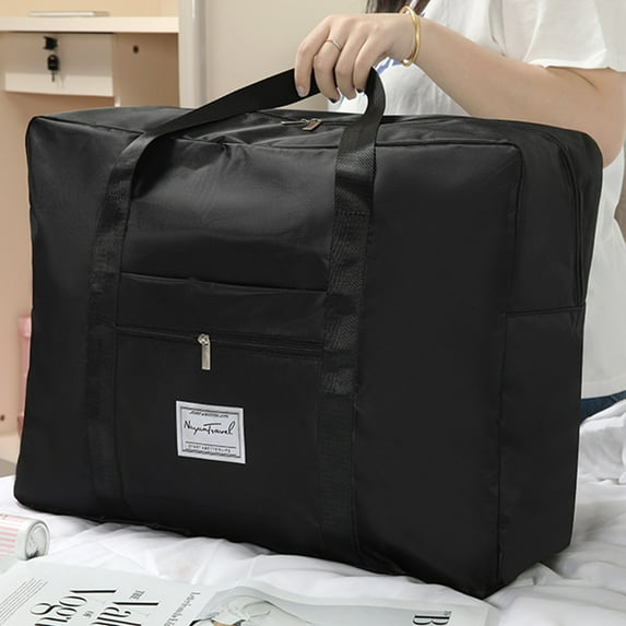 Expandable Foldable Travel Duffel Bag with Trolley Sleeve, Lightweight Gym Sports Bag for Weekend Trips, Large Capacity Shoulder Bag with Multiple Pockets