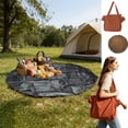 thumbnail image 1 of Expandable Foldable Travel Tote Bag, Large Capacity Multi-Purpose Shoulder Bag for Camping Beach Shopping Picnic, Portable Storage Organizer for Outdoor Entials, Brown, by IHXORA, 1 of 6