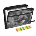 thumbnail image 1 of Expandable Folder with Colored Tabs, Desktop Folding Folder for Organizing Files by Category, with 13 Pockets, Suitable for Office Use Black and White Portrait, 1 of 7