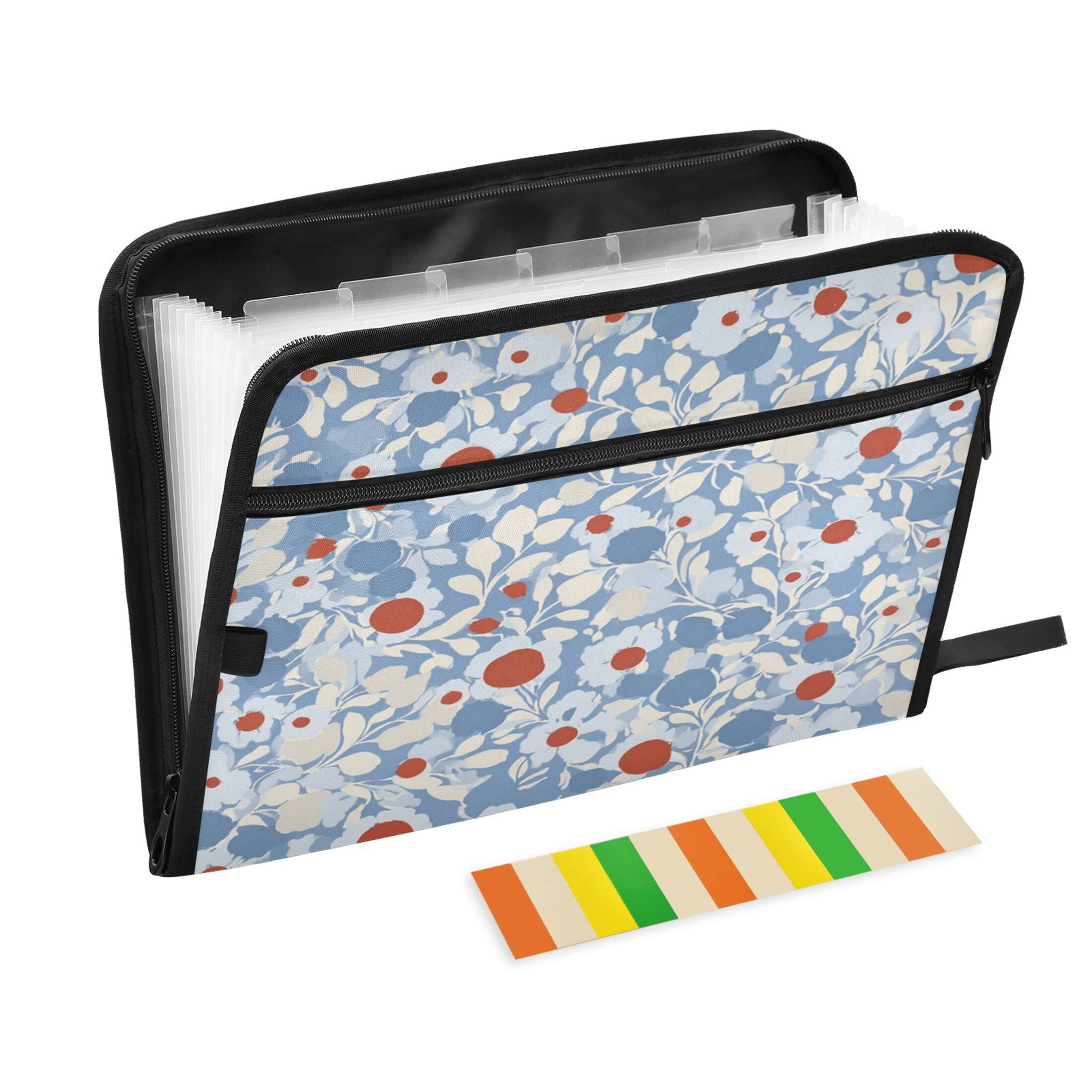 Expandable Folder with Colored Tabs, Desktop Folding Folder for ...