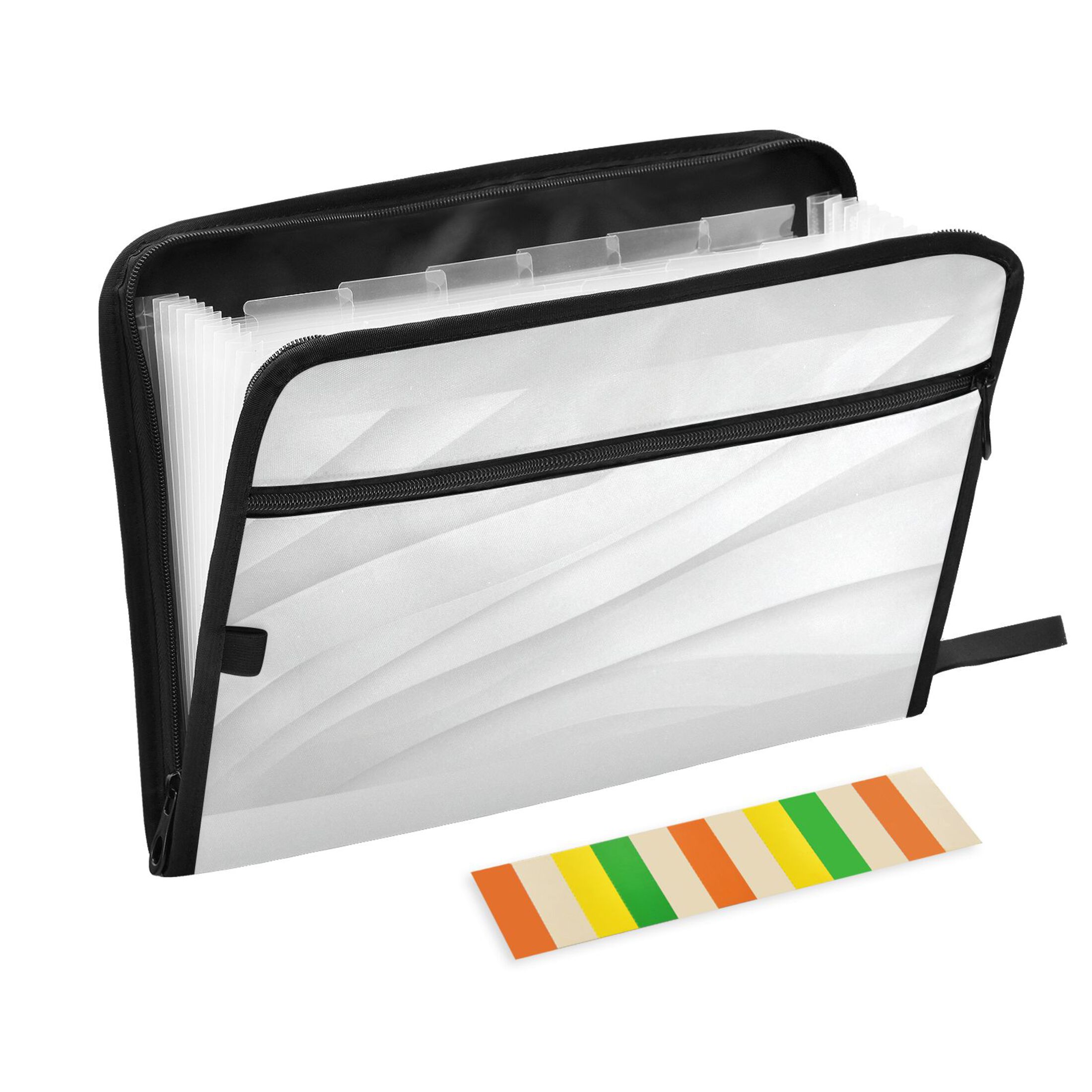 Expandable Folder with Colored Tabs, Desktop Folding Folder for Organizing Files by Category, with 13 Pockets, Suitable for Office Use Visual Storytelling