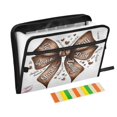 thumbnail image 1 of Expandable Folder with Colored Tabs, Desktop Folding Folder for Organizing Files by Category, with 13 Pockets, Suitable for Office Use Chocolate Bow, 1 of 7