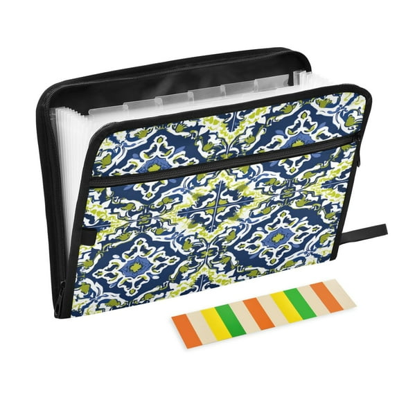 Expandable Folder with Colored Tabs, Desktop Folding Folder for Organizing Files by Category, with 13 Pockets, Suitable for Office Use Court Colors