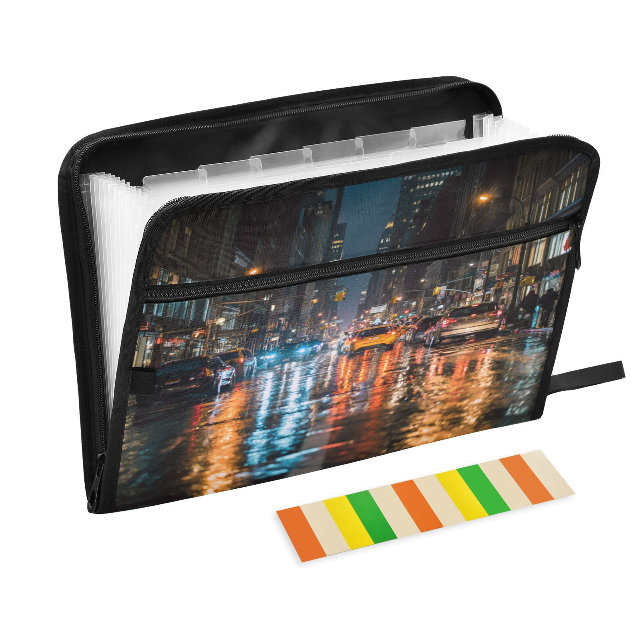 Expandable Folder with Colored Tabs, Desktop Folding Folder for ...