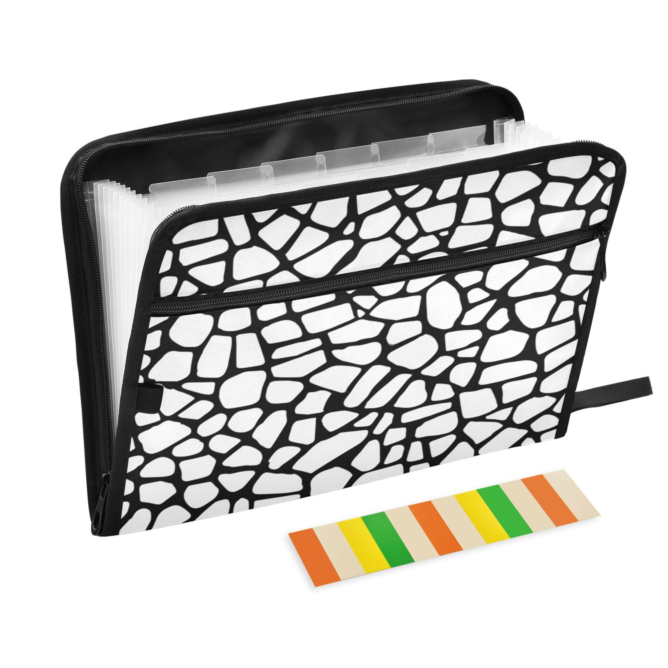 Expandable Folder with Colored Tabs, Desktop Folding Folder for ...