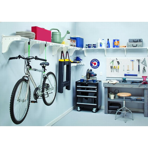 Expandable Garage Shelves - 2 Pack - 64"- 120" Each  - White