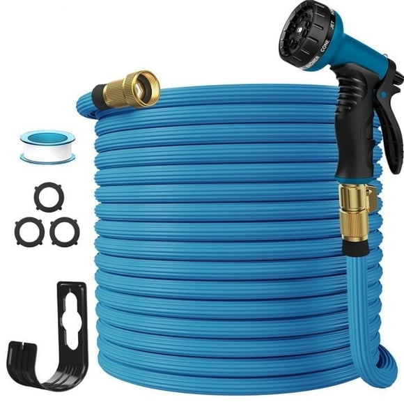 Expandable Garden Hose 100ft Lightweight Flexible Water Hoses Blue