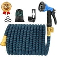 thumbnail image 1 of SUNDAN Expandable Garden Hose 100ft No Kink Flexible Water Hoses for Outdoor with 8-Pattern Spray Nozzle(Black/Blue), 1 of 6