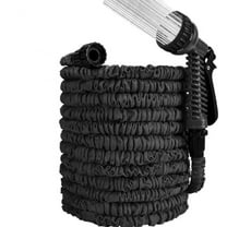 Expandable Garden Hose 25 ft with 7 Spray Nozzles,Dasoch -Black