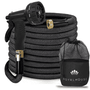 Expandable Garden Hose – 50 FT - with Multi-Pattern Spray Nozzle – Durable, Flexible, Multipurpose (Black)