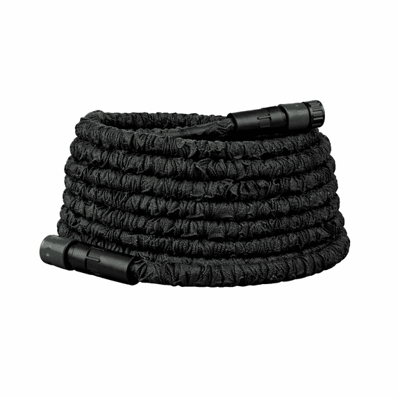 Expandable Garden Hose 50FT with Fabric Cover, Lightweight Self-Expanding Hose for Yard and Outdoor Use, with Spray Nozzle