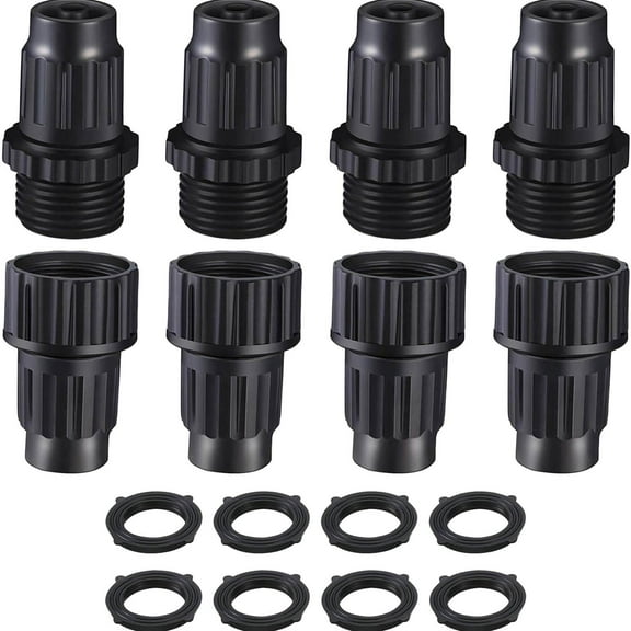 Expandable Garden Hose Kit with Universal Connector and End Fittings for Efficient Watering 4PCS