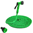thumbnail image 1 of Expandable Garden Hose Pipe in 75ft - Flexible Garden Hose with 7 Function Spray Gun Nozzle – Powerful Expanding Hose Pipe for Gardens – Leak-Proof Outside Tap Kit with Accessories (Green), 1 of 8