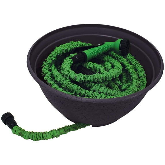 Expandable Hose Hider – Expandable Hose Storage Pot – Rustic Charcoal