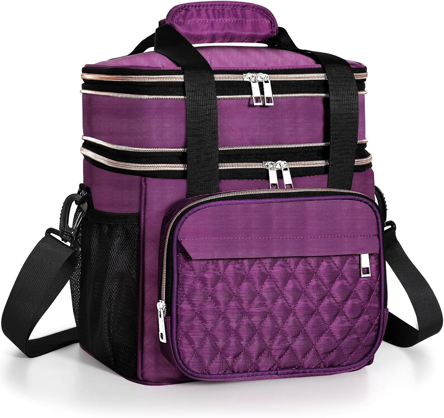 Expandable Insulated Large Lunch Box, Double Layer Heavy Duty Durable ...