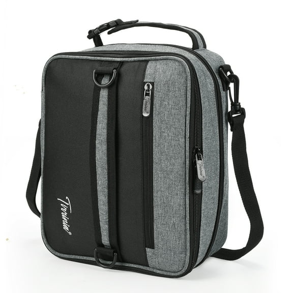 Tirrinia Expandable Insulated Lunch Bag, Leakproof Lunch Cooler Tote with Shoulder Strap for Men and Women, Suitable for Work, Office, Travel, Picnic