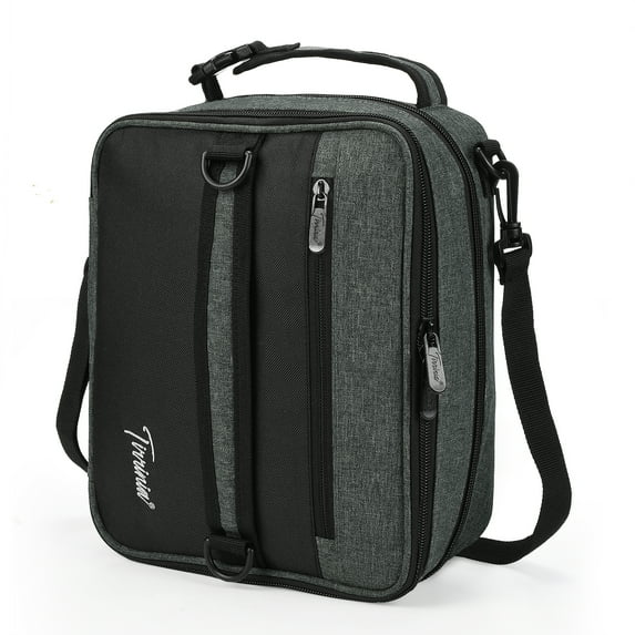 Tirrinia Expandable Insulated Lunch Bag, Leakproof Lunch Cooler Tote with Shoulder Strap for Men and Women, Suitable for Work, Office, Travel, Picnic