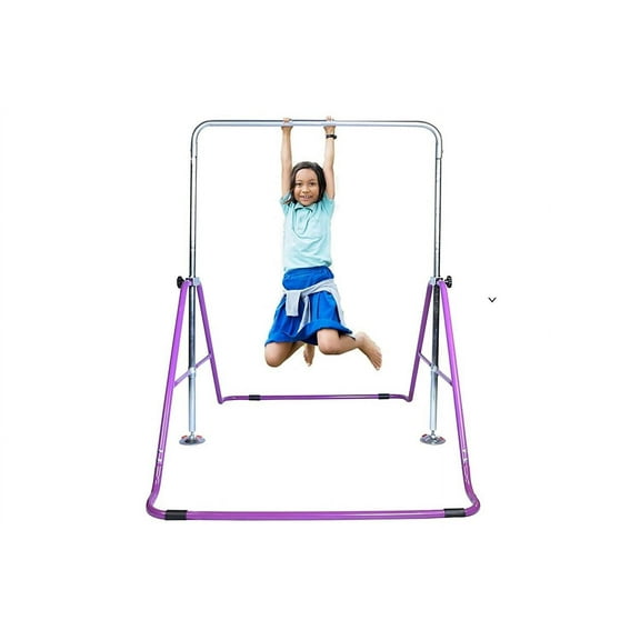 Expandable Kids Gymnastics Horizontal Bar Set - 3 in 1 Kip Training Jungle Gym - Fun and Safe Children's Gym Equipment