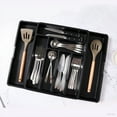 thumbnail image 1 of Expandable Kitchen Drawer Organizer for Silverware,Adjustable Cutlery Tray with Compartments,Utensil Storage for Forks Spoons Knives,Durable Polypropylene Drawer Insert,Fits 21.65 x 15.75 " Drawers, 1 of 6