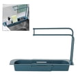 thumbnail image 1 of Expandable Kitchen Sink Organizer, Draining Rack for Sponges and Soap, Multifunctional Storage Basket with Towel Holder, Countertop Shelf for Cleaning Supplies, Space Saving Tray, 1 of 7