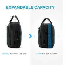 Expandable Laptop Bag 17.3 Inch - Computer Briefcase for Men Women, TSA Friendly Anti-Theft Design, Comfortable Laptop Shoulder Bag for Work Travel