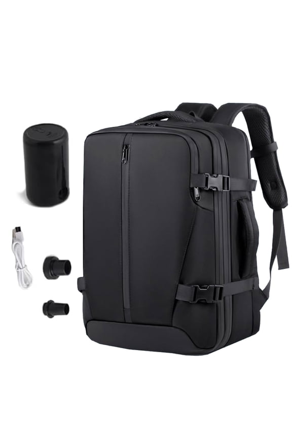 Expandable Lock Enabled Travel Backpack With Vacuum Compression Technology And Laptop Compartment For Business Trip