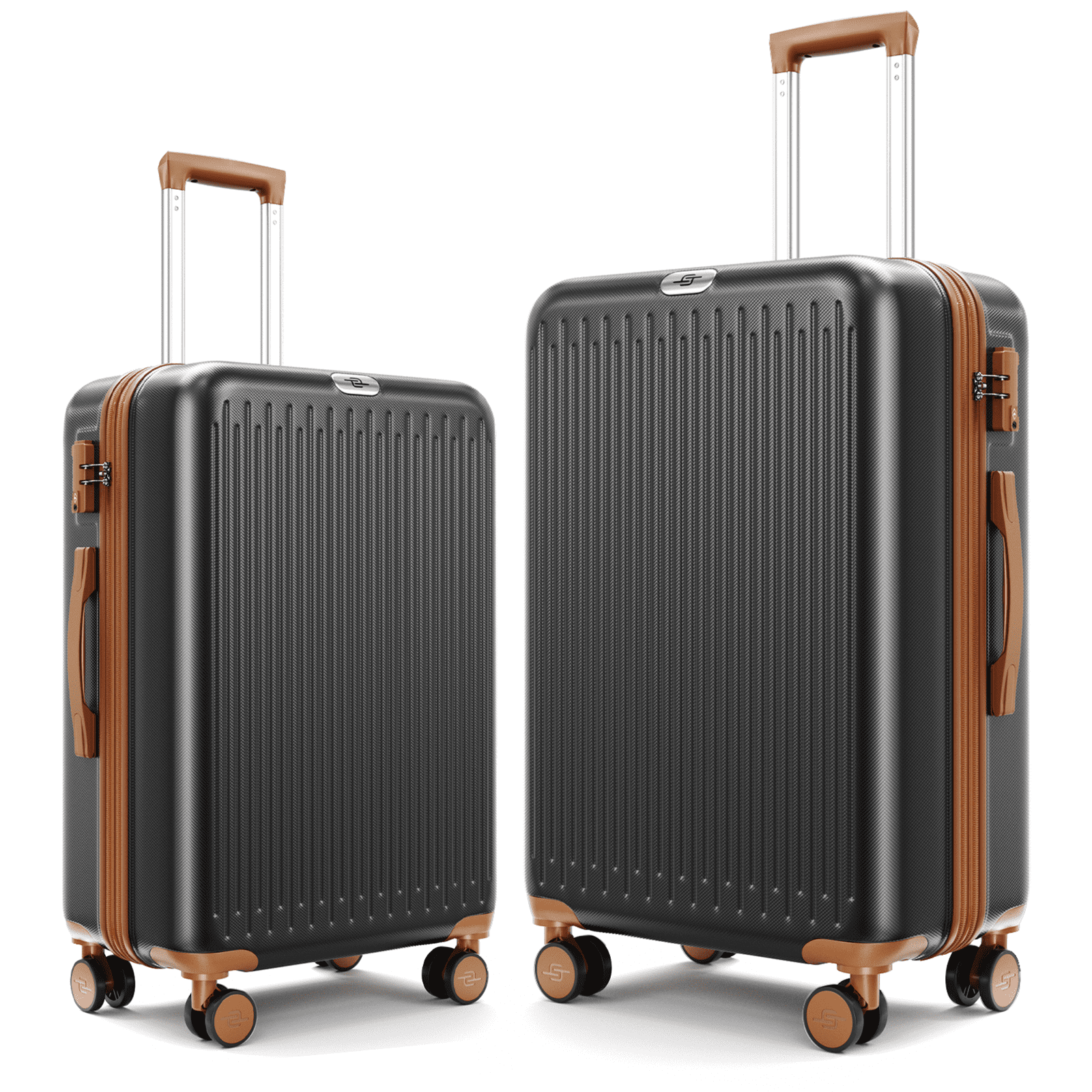 Expandable Luggage 2 Piece Sets (20"&24") Hardside Suitcase Set with