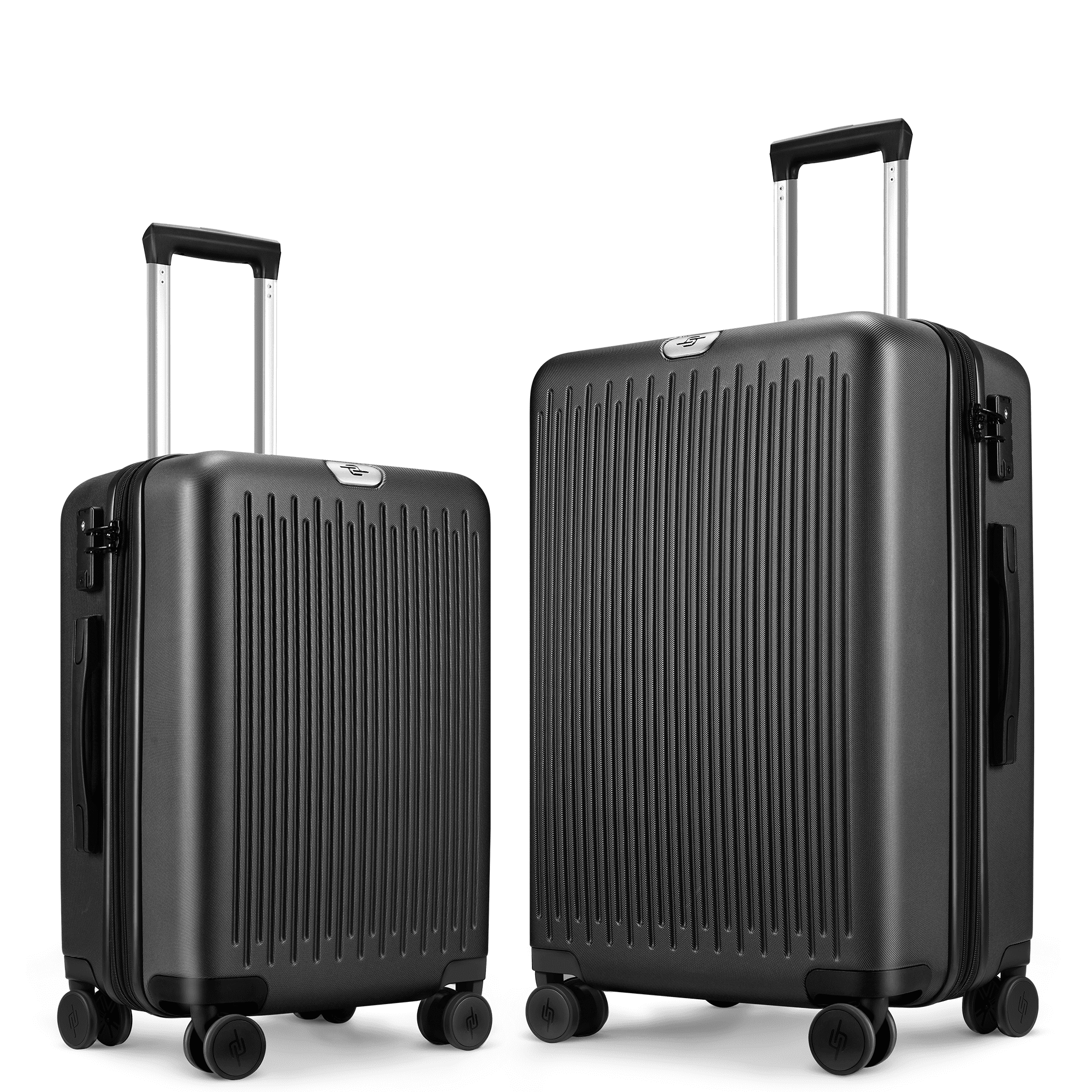 Expandable Luggage 2 Piece Sets Hardside Suitcase Set with Double
