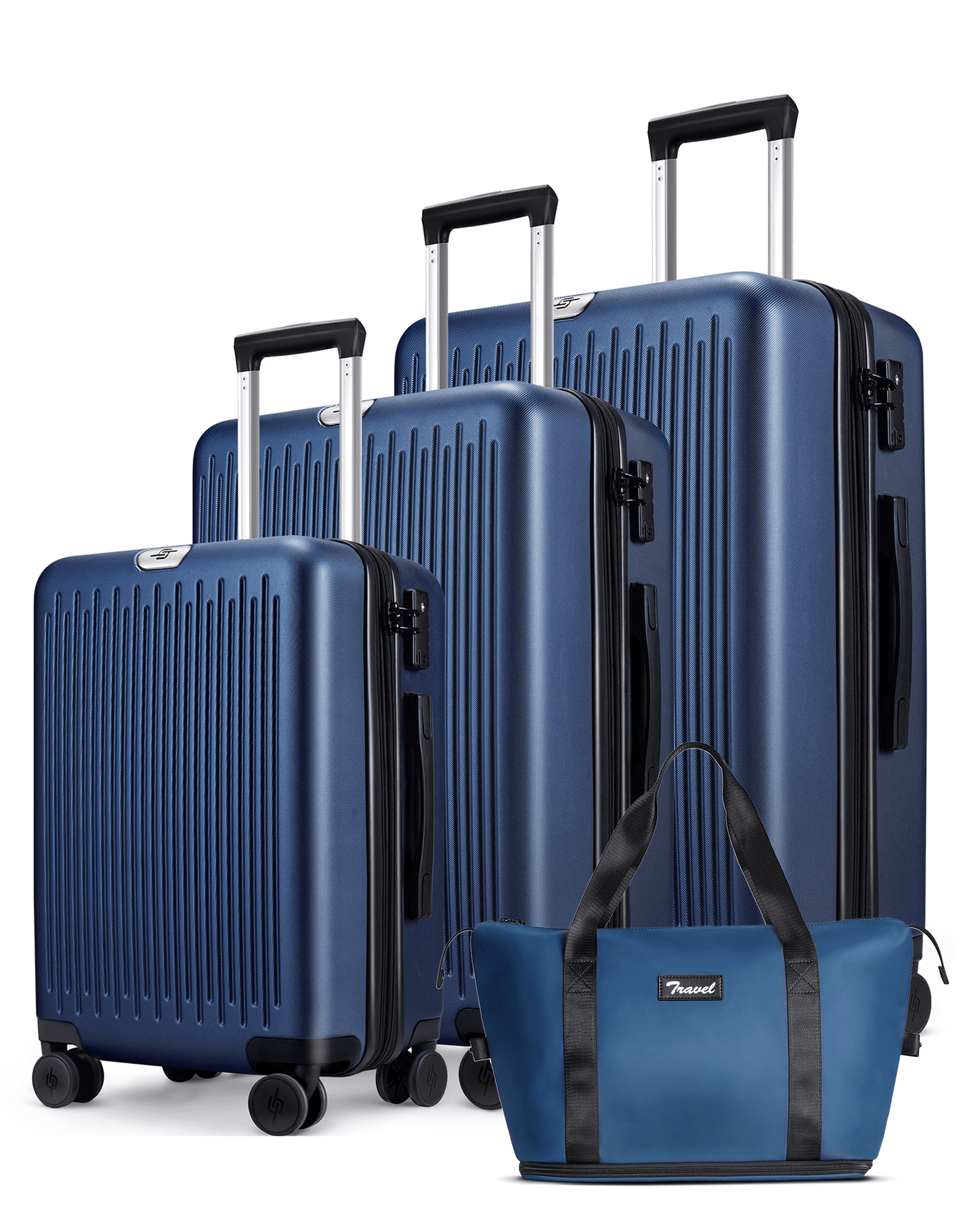 3 In 1 Expandable Luggage Bag Expandable Luggage 3 Piece Sets Hardside Suitcase Set with Expandable