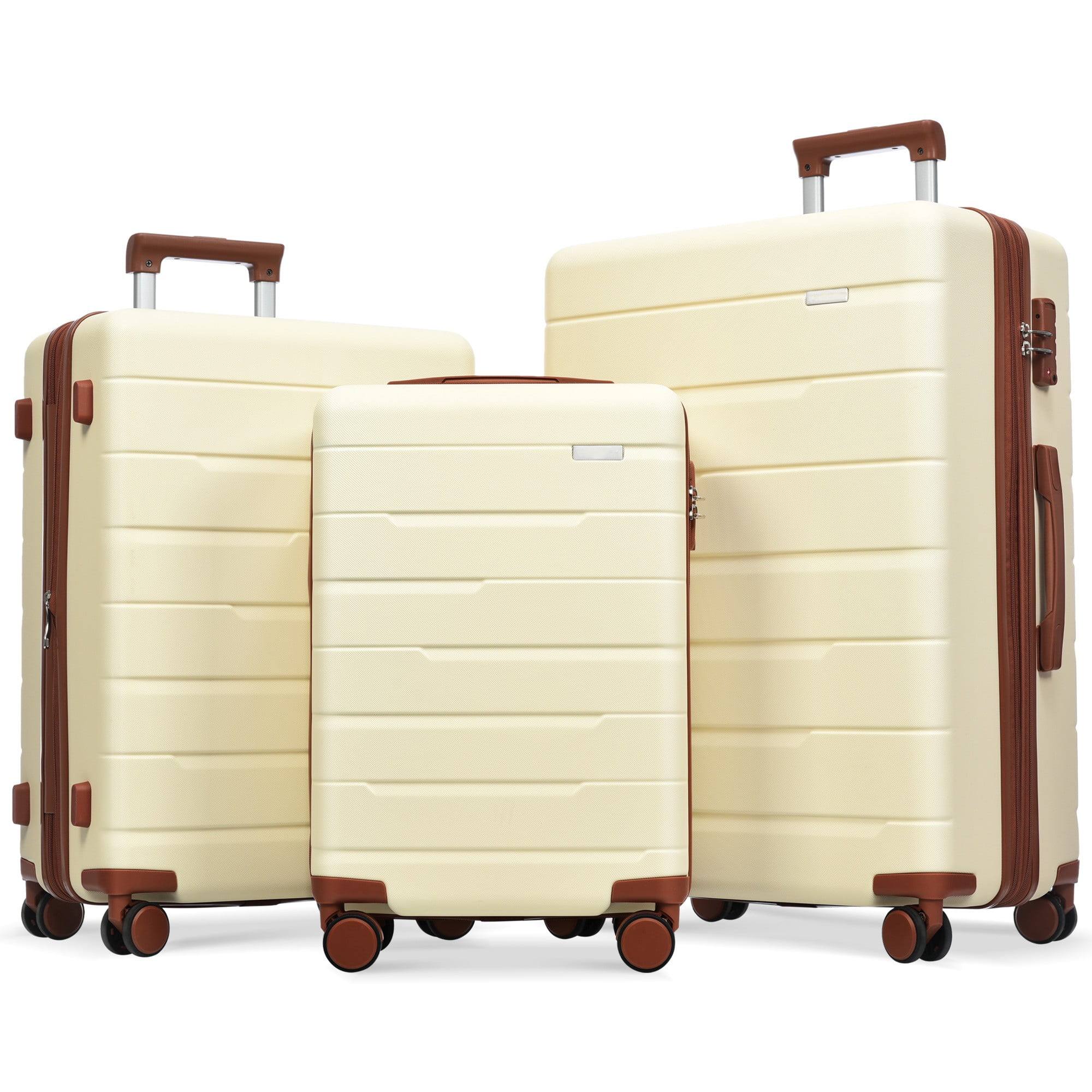 Expandable Luggage Sets, 3 Piece ABS Hardshell Lightweight Durable