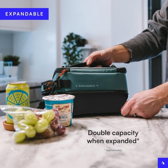 Expandable Lunch Box with Ice Packs, Insulated Cooler Bag for Men Women Jungle Hunt