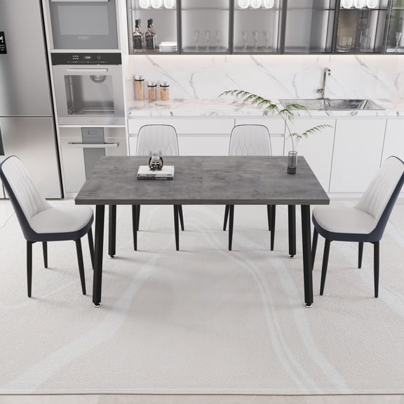 Expandable MDF Table - Hides Part for Intimate Dinners, Expands for Parties - Dining and Gathering Spaces - Safe and Easy - to - clean Tabletop