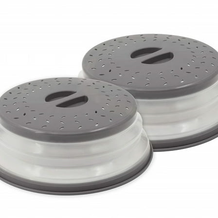 Expandable Microwave Bowl and Dish Cover (GREY - SET OF 2)