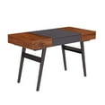 thumbnail image 1 of Expandable Modern Desk with Storage, Mahogany, 1 of 1