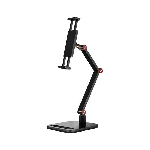 Expandable Monitor Stand for Desk, 360 Rotating Folding Adjustable Screen Riser, Vertical External Mount for Laptops & iPads