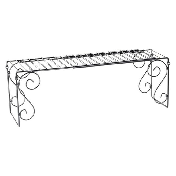 Expandable Over-The-Sink Metal Shelf - Adjustable 1-Shelf Storage for Kitchen, Bathroom & Pantry - 24.5" to 40.75" Adjustable Width, 8.5" Height