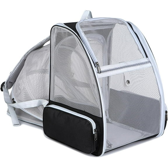 Expandable Pet Carrier Backpack for Cats & Small Dogs Airline Approved, Breathable Mesh Design, Foldable Travel Bag for Hiking, Camping & Daily Use