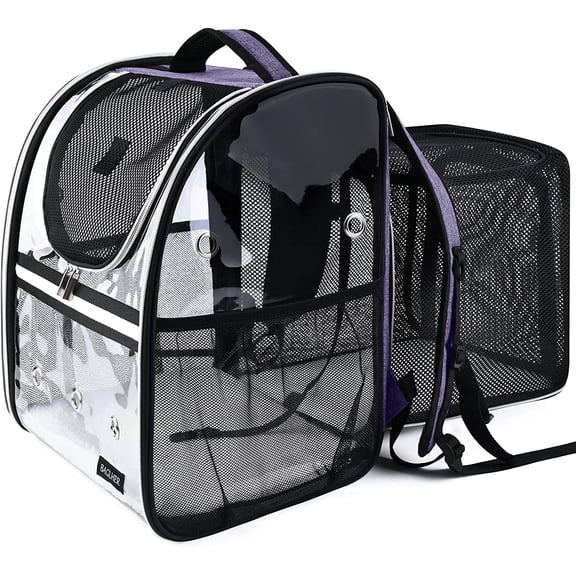 Expandable Pet Carrier Backpack for Small Cats Dogs with Bubble View and Airline Approval