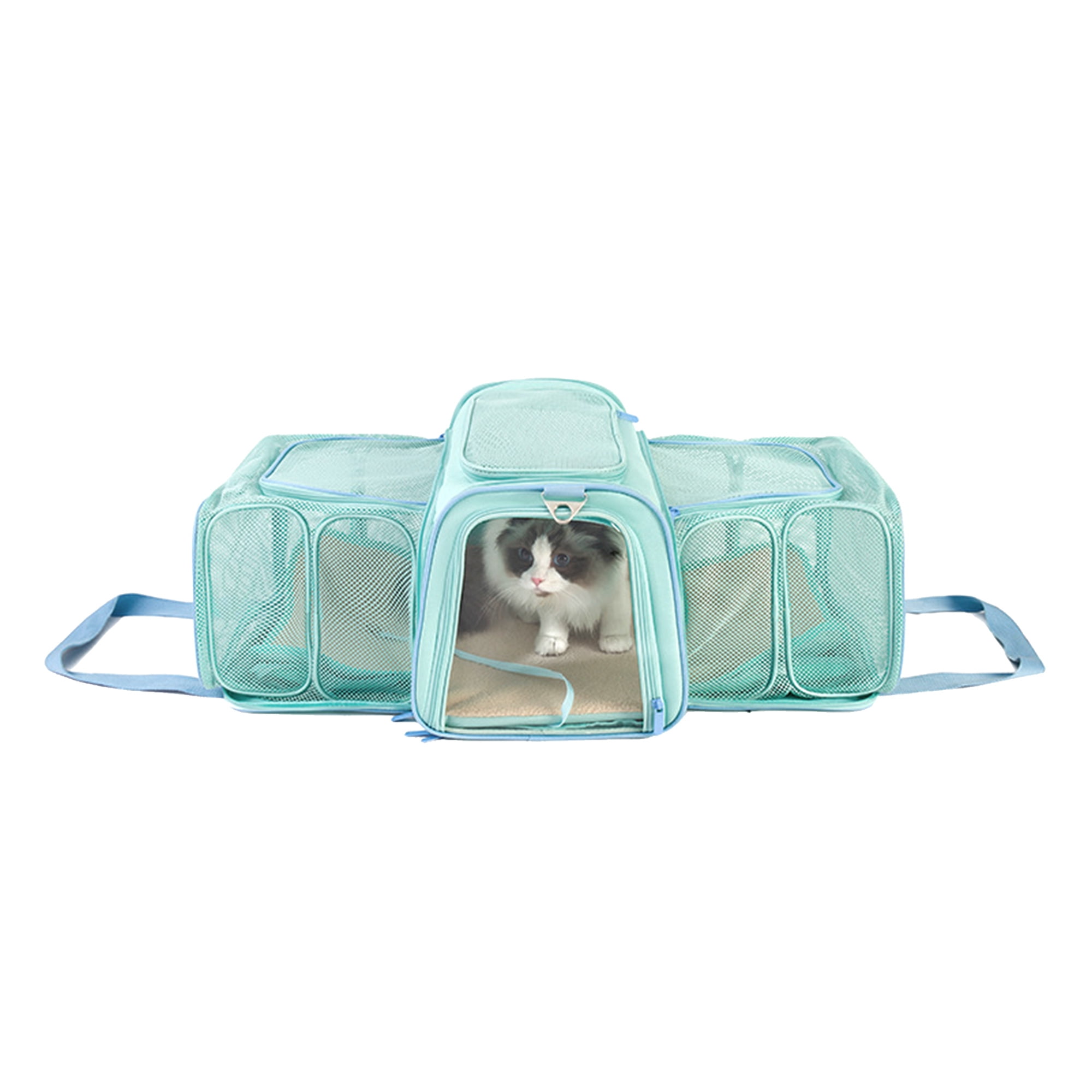 Expandable Pet Travel Carrier for Cats and Dogs，2Side Pet Carrier with