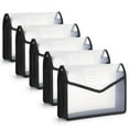 thumbnail image 1 of Expandable Plastic File Folder, Legal Size Large Capacity Wallet For A4 Documents, Robust Snap Button Design Waterproof Translucent, 5 Pieces, 1 of 6