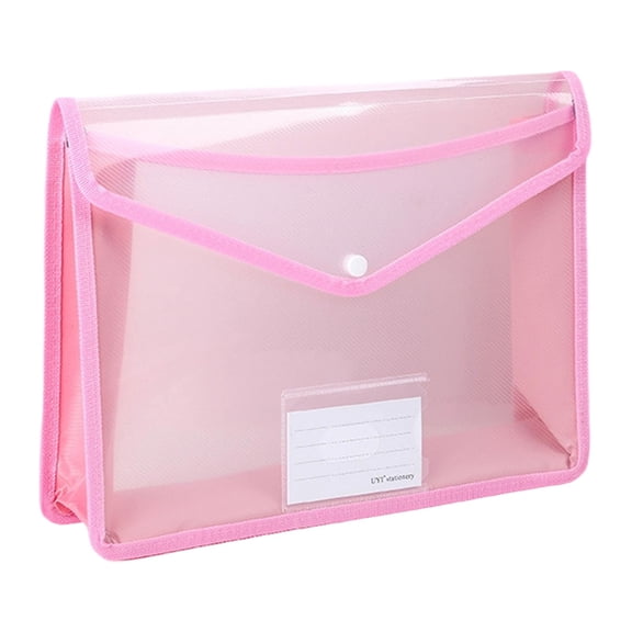 Expandable Plastic File Folder, Thick Transparent Document Bag With Closure, Large Capacity Paper Organizer For Receipts And Letters (Multicolor ,34*26)