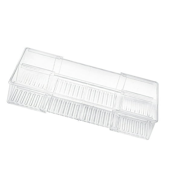 Expandable Plastic Storage Container With Double Sections for Accessories