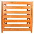 thumbnail image 1 of Expandable Pool Barrier, Light Brown Treated Timber, 3-Piece Ground Anchoring Design, Air Conditioner Unit Protection Panel, Garden Equipment Fence, Patio Privacy Partition, Yard Cover, 1 of 8
