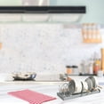 thumbnail image 1 of Expandable Pot & Pan Organizer Rack for Kitchen Cabinet | Adjustable Compartment Dividers & U-Shape Lid Holder | Stainless Steel Cookware Storage | 1-Piece Set, 1 of 5