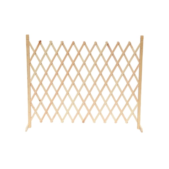 Expandable Retractable Wooden Pet Gate, Mobile and Movable Fence, Freestanding Plant Screen and Garden Fence Partition, Wood Trellis for Indoor Outdoor Home Yard Decor