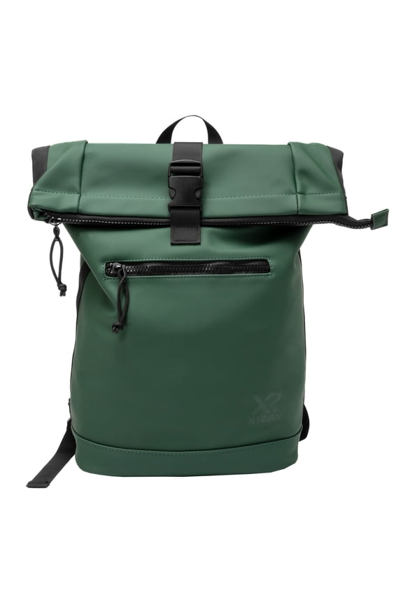 Expandable Roll Top Waterproof Trendy Backpack With Laptop Pocket (Dark Olive)