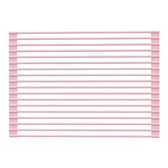 Expandable Roll Up Dish Drying Rack, Collapsible Anti-Slip Heat-Resistant Multipurpose Dishes Drainer