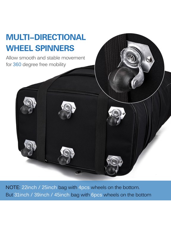 Expandable Rolling Luggage Bag, Scratch Resistant Oxford, Front Pocket, 360 Wheels, Suitcase For Travel, Hiking, Camping