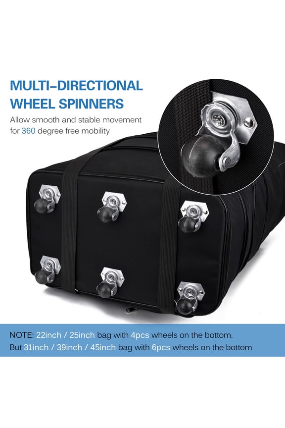 Expandable Rolling Luggage Bag, Scratch Resistant Oxford, Front Pocket, 360 Wheels, Suitcase For Travel, Hiking, Camping